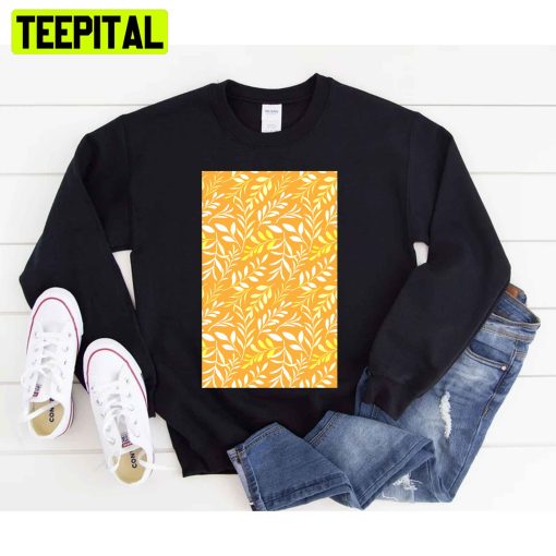 Yellow Leaves Pattern Unisex T-Shirt