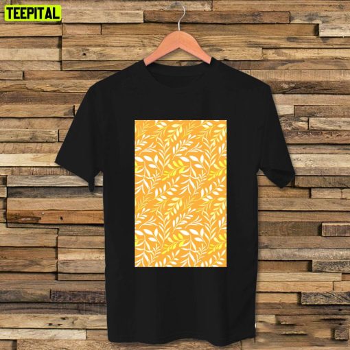 Yellow Leaves Pattern Unisex T-Shirt