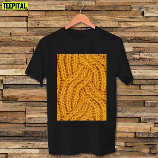 Yellow Wavy Pattern Unisex T-Shirt