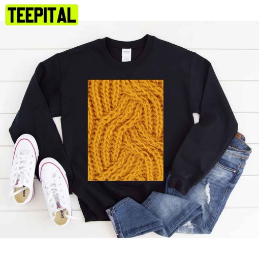 Yellow Wavy Pattern Unisex T-Shirt