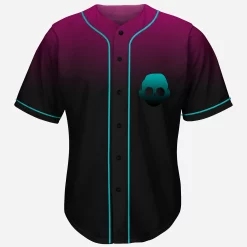 Zomboy gradient teal purple black rave baseball jersey
