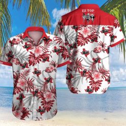 Zz Top American Rock Band Graphic Print Short Sleeve Hawaiian Casual Shirt N98
