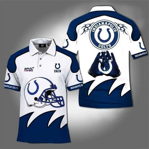100th Nfl Indianapolis Colts For Cotls Fan Polo 3d Polo Hoodie4959 All Over Print Shirt 3d T-shirt