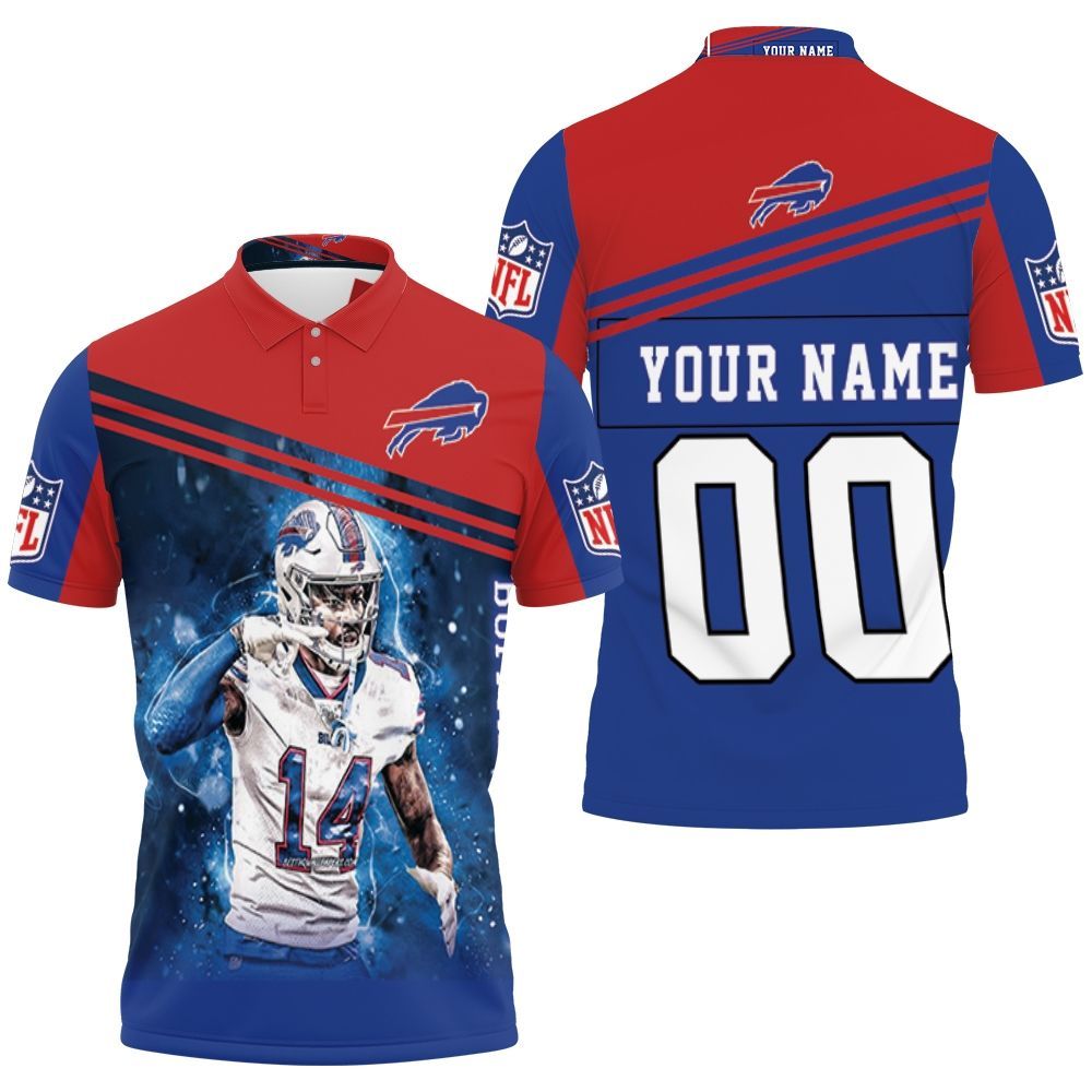 14 Stefon Diggs 14 Buffalo Bills Great Player 2020 Nfl Personalized 1 Polo Shirt All Over Print Shirt 3d T-shirt