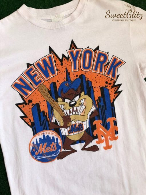 1992 New York Mets X Looney Tunes Taz Baseball Graphic Mlb Unisex T-Shirt