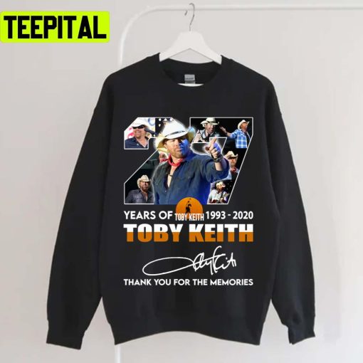 1993-2022 Thank You The Memories Toby Keith Unisex T-Shirt