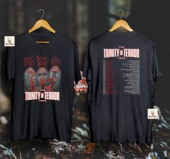 2022 The Trinity Of Terror Tour Black Veil Brides Ice Nine Kills Miw Band Concert Double Sided Unisex T-Shirt
