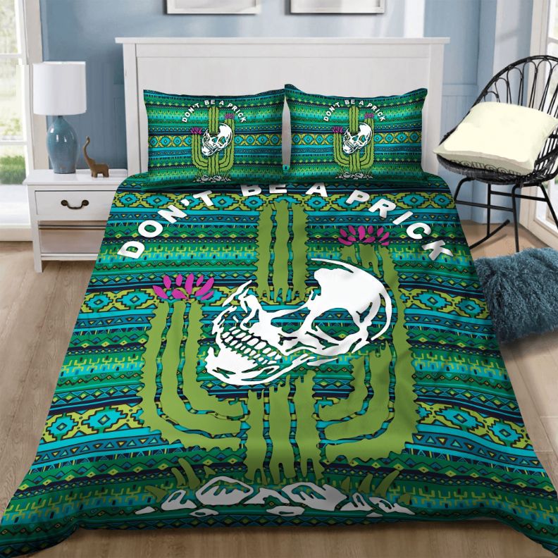 3D Cactus Skull Don’t Be A Prick Cotton Bedding Sets