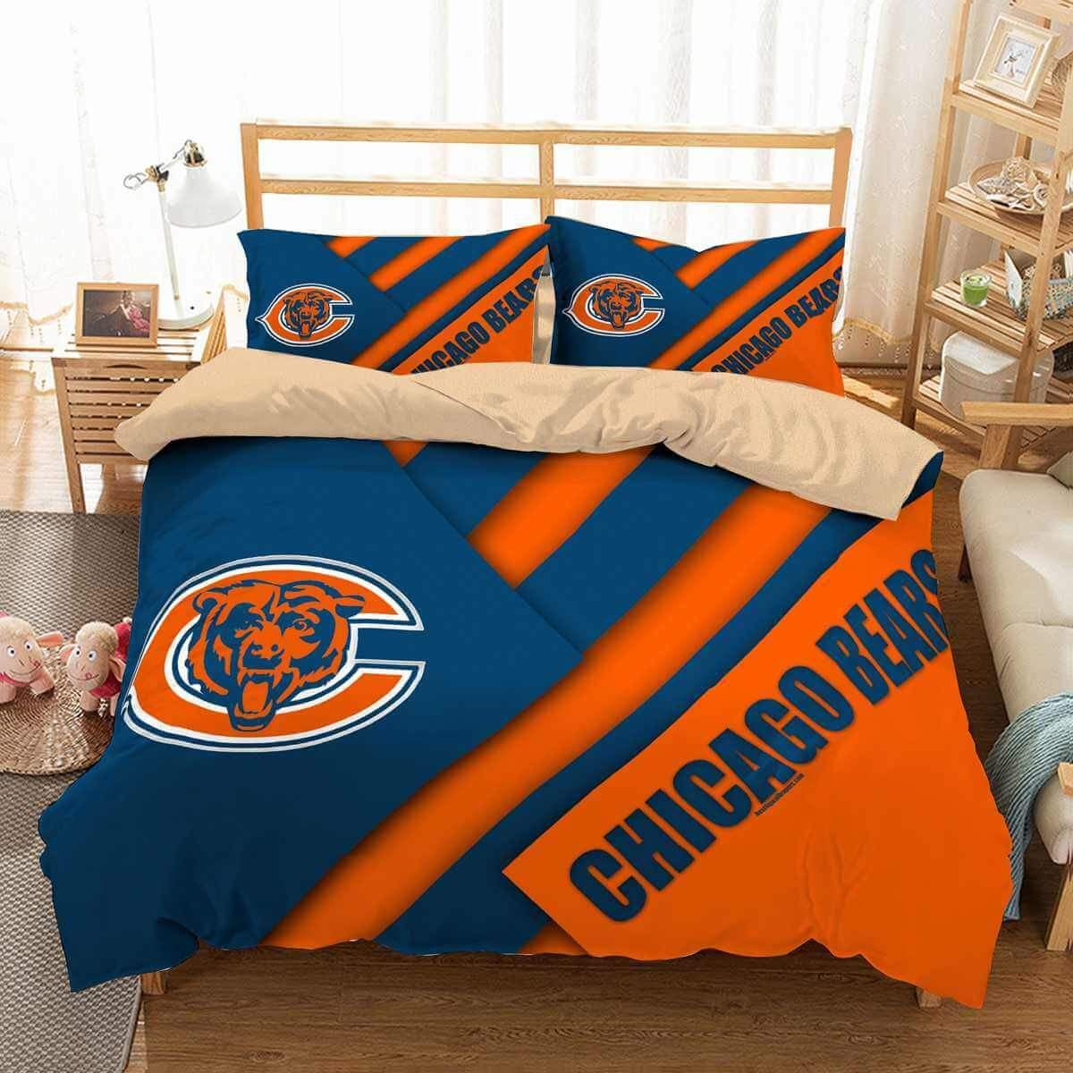 3D Chicago Bears Iconic Logo Bedding Set