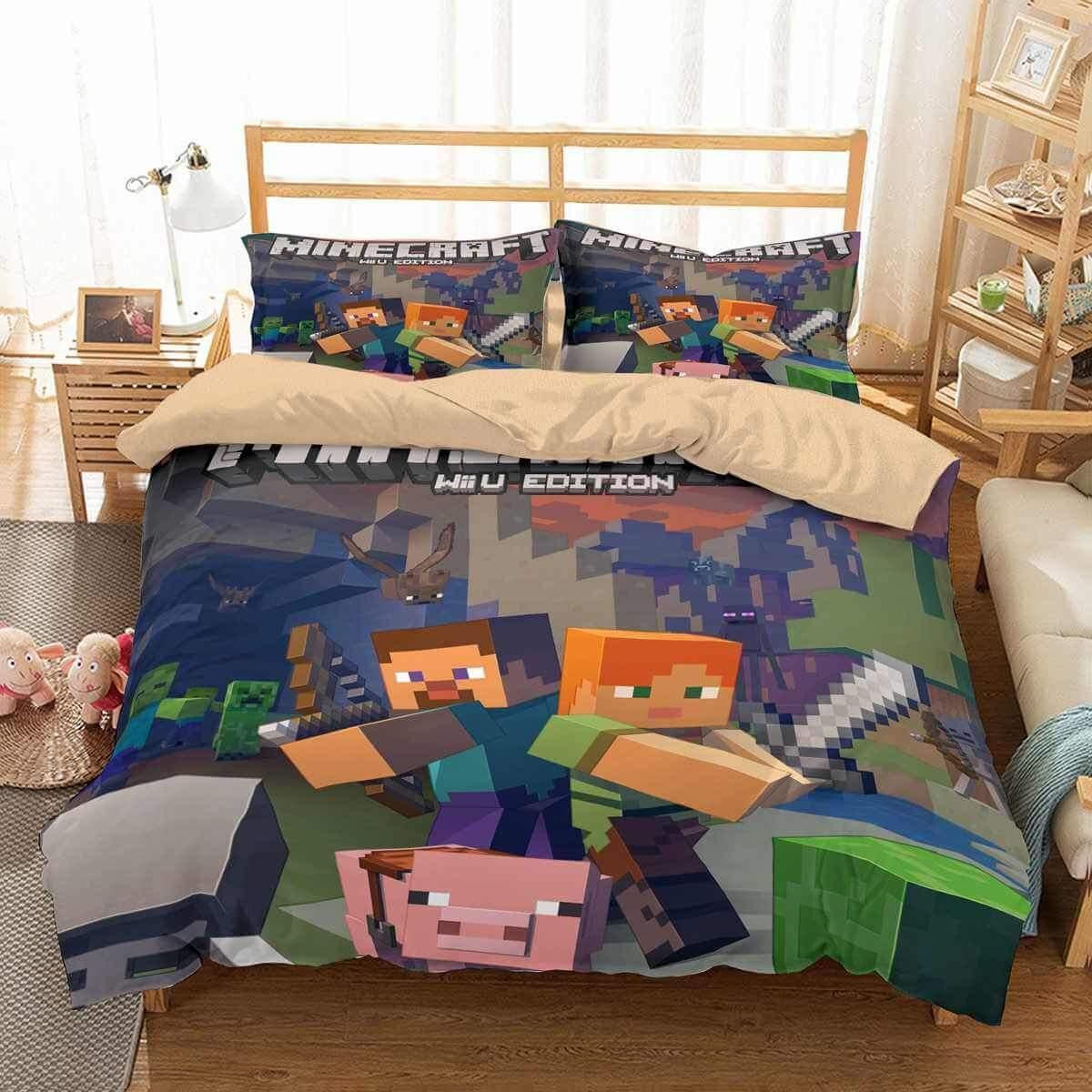 3d Customize Minecraft Bedding Set