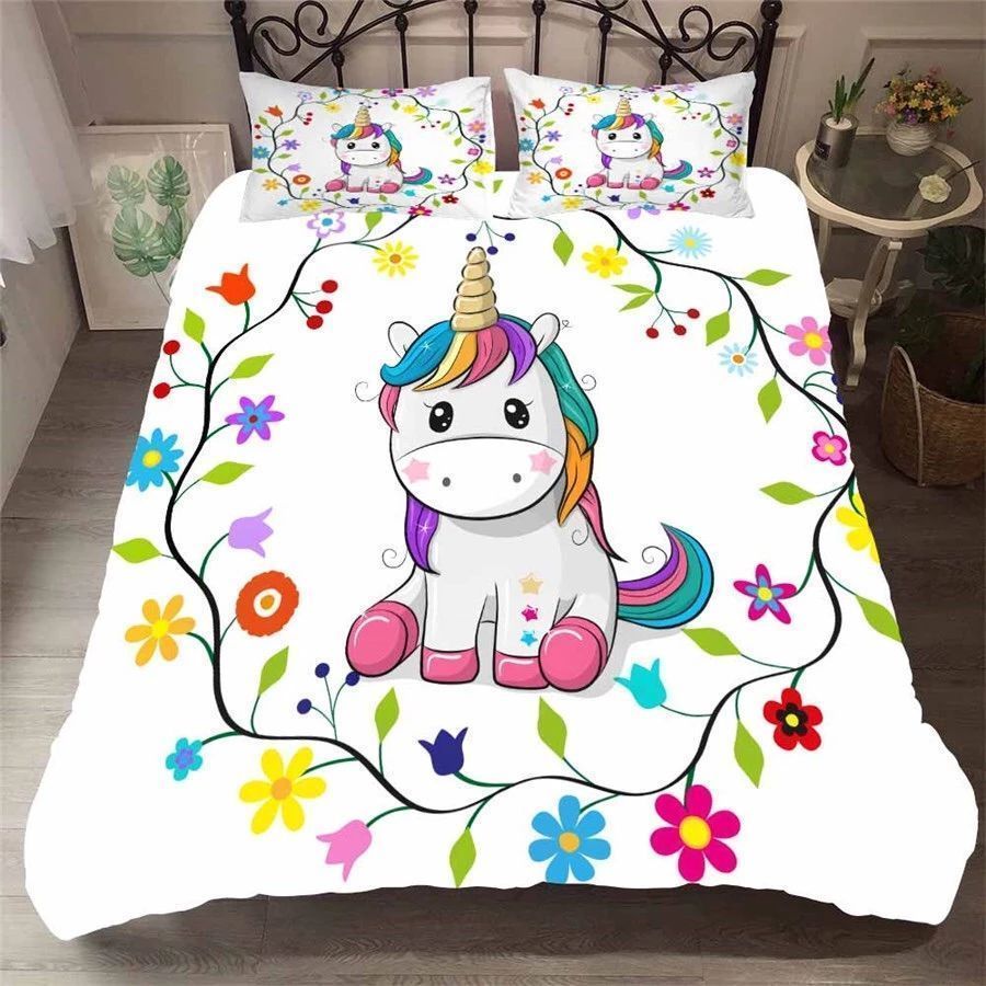 3D Cute Unicorn Cotton Bedding Sets