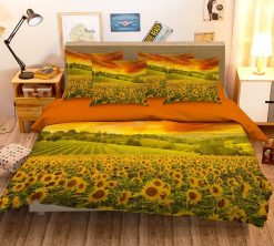 3d Golden Sunflower Bedding Set