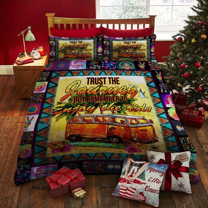 3D Hippie Life Trust The Journey But Remember To Enjoy The Ride Cotton Bedding Sets