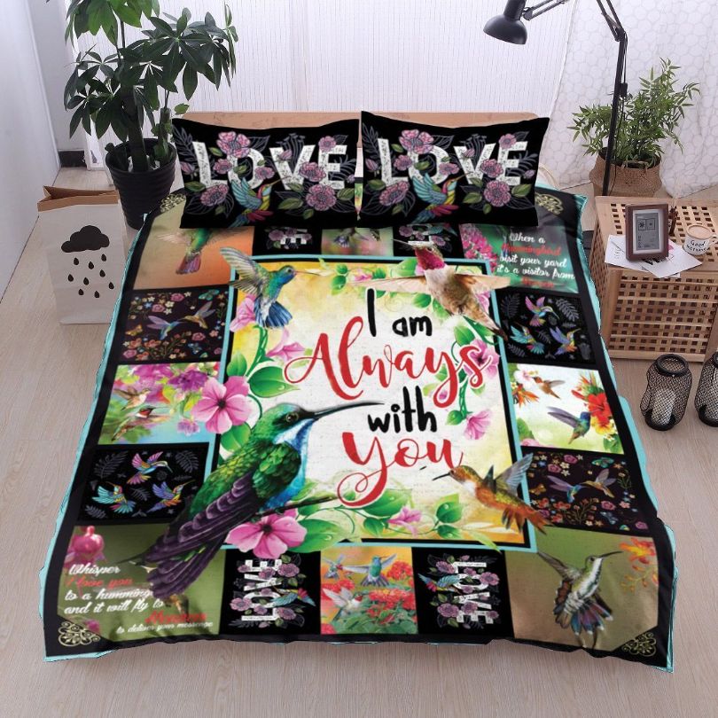 3D Hummingbird I Am Always With You Cotton Bedding Sets