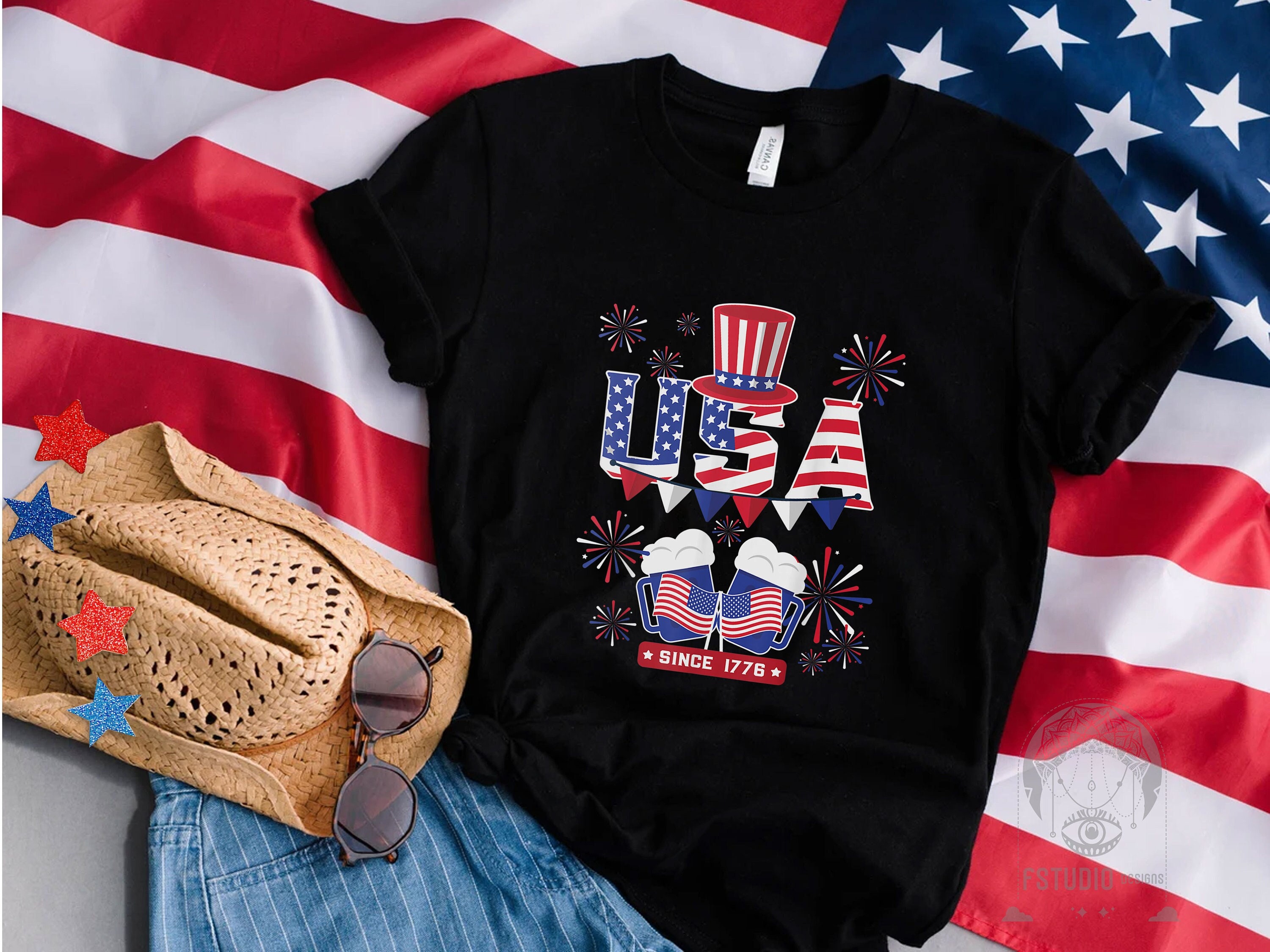 4th Of July Beer Party In The Usa Bbq Party Outfit Independence Day Unisex T-Shirt