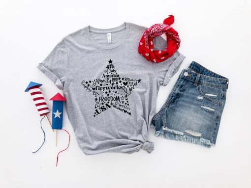 4th Of July Star America Graphic Independence Day Patriotic Usa Unisex T-Shirt