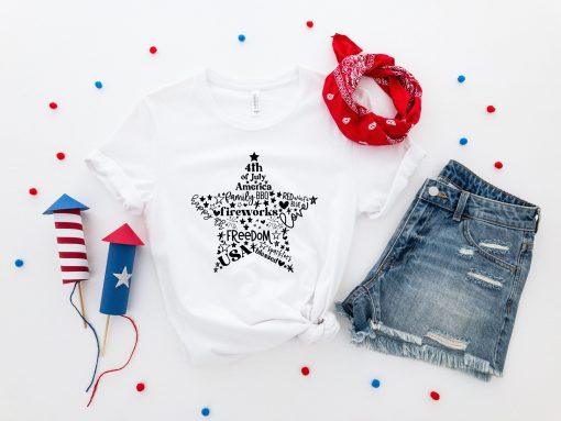 4th Of July Star America Graphic Independence Day Patriotic Usa Unisex T-Shirt