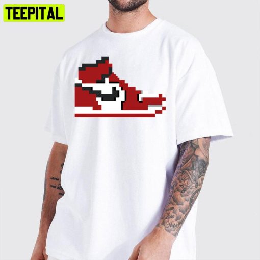 8bit Chicago Nike Shoes Unisex T-Shirt