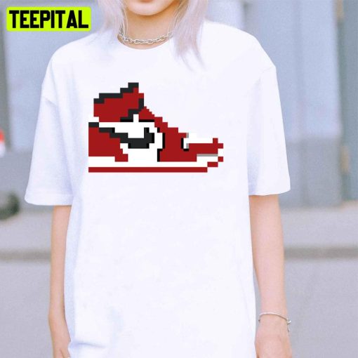 8bit Chicago Nike Shoes Unisex T-Shirt