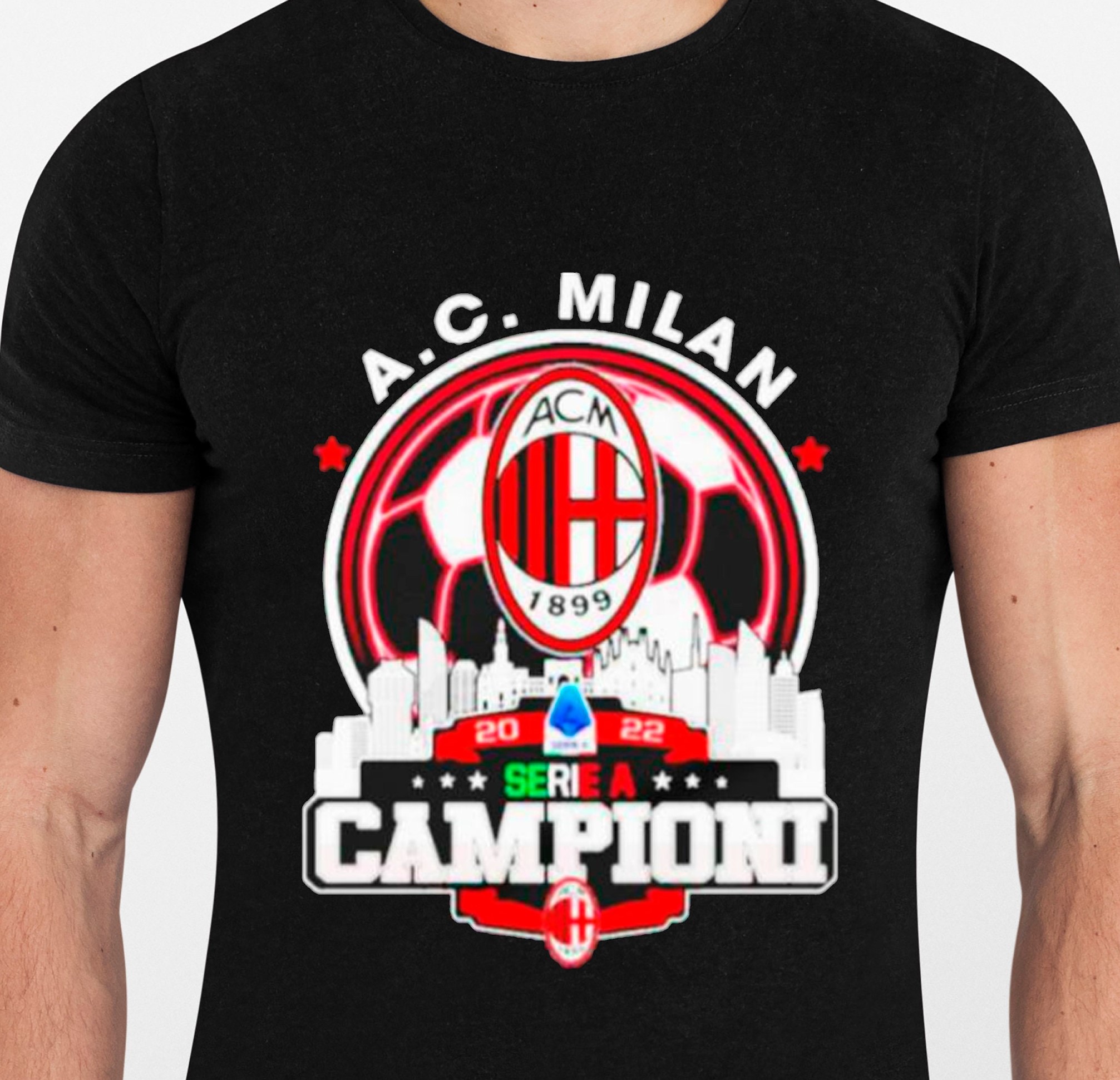 Ac Milan Champions Serie A 2022 Logo Unisex T-Shirt