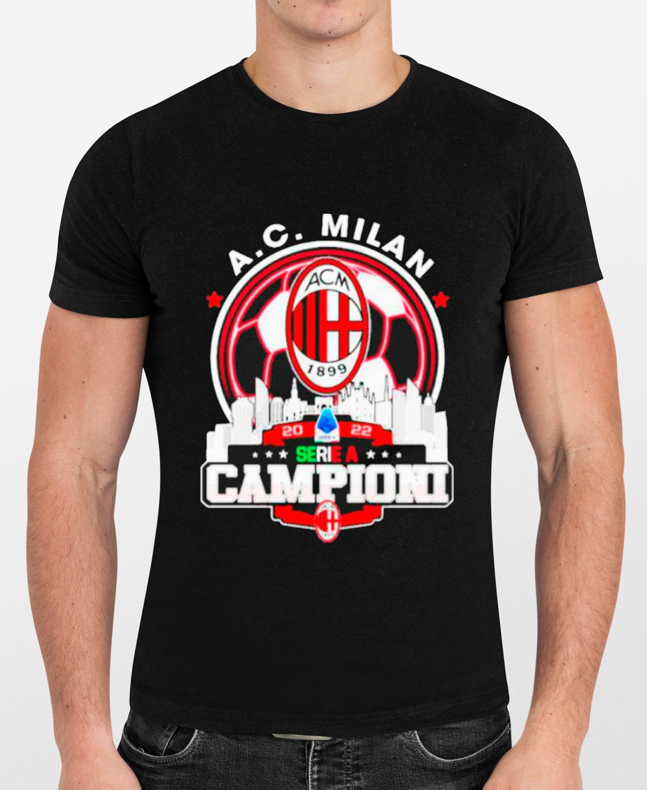 Ac Milan Champions Serie A 2022 Logo Unisex T-Shirt