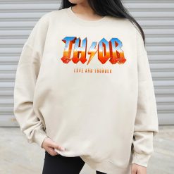 Acdc Style Thor Love And Thunder 2022 Movie Unisex Sweatshirt