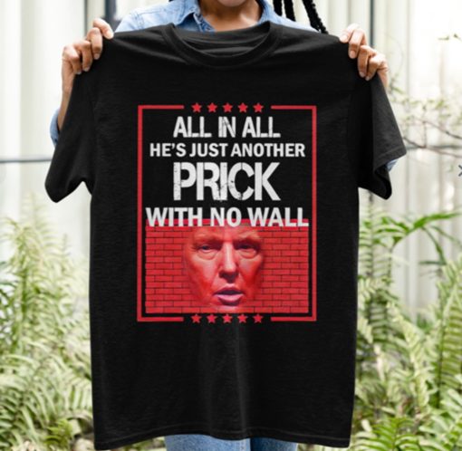 All In All He’s Just Another Prick With No Wall All In All Trump Unisex T-Shirt