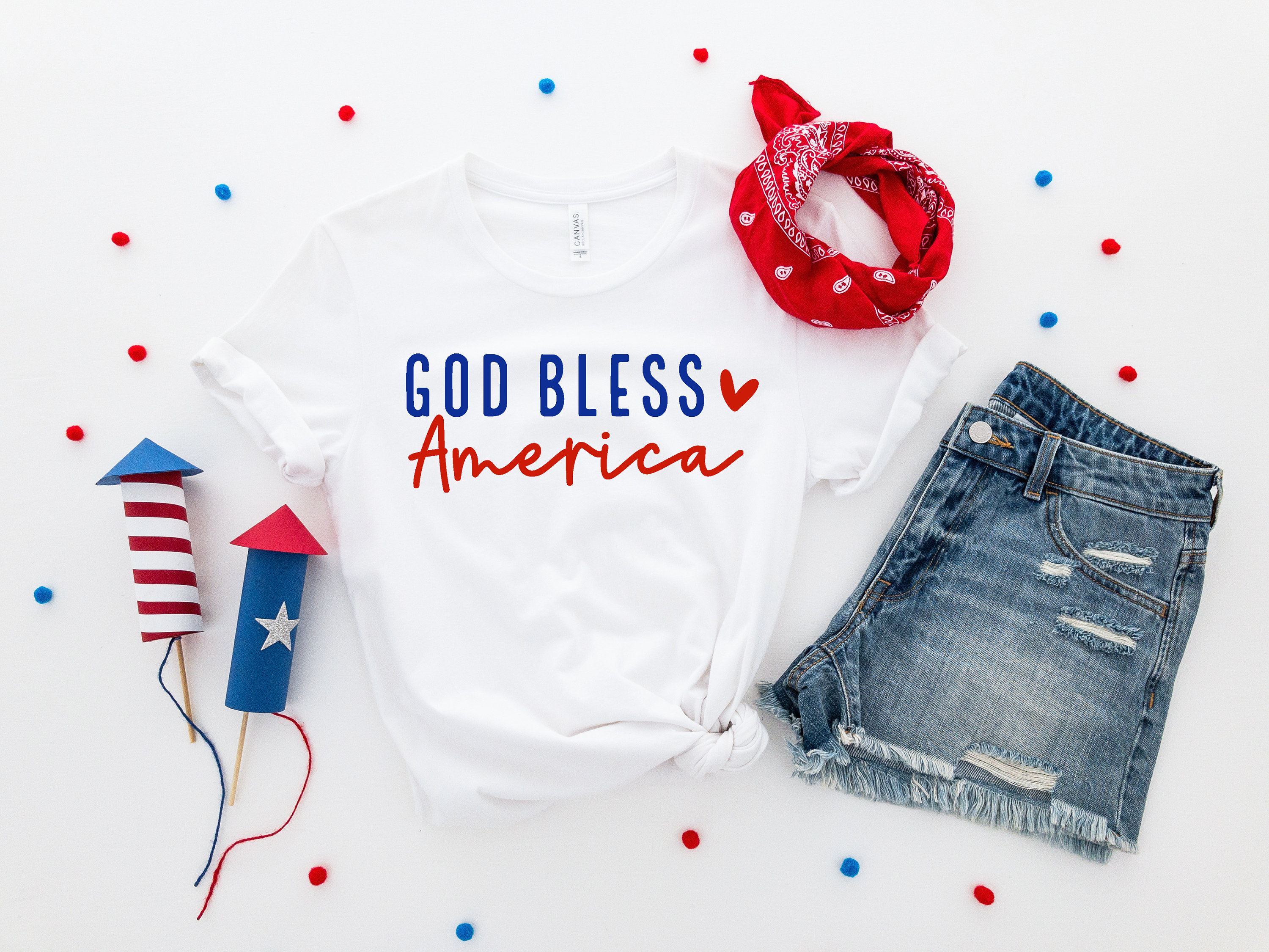 America 4th Of July Independence Day God Bless America Unisex T-Shirt