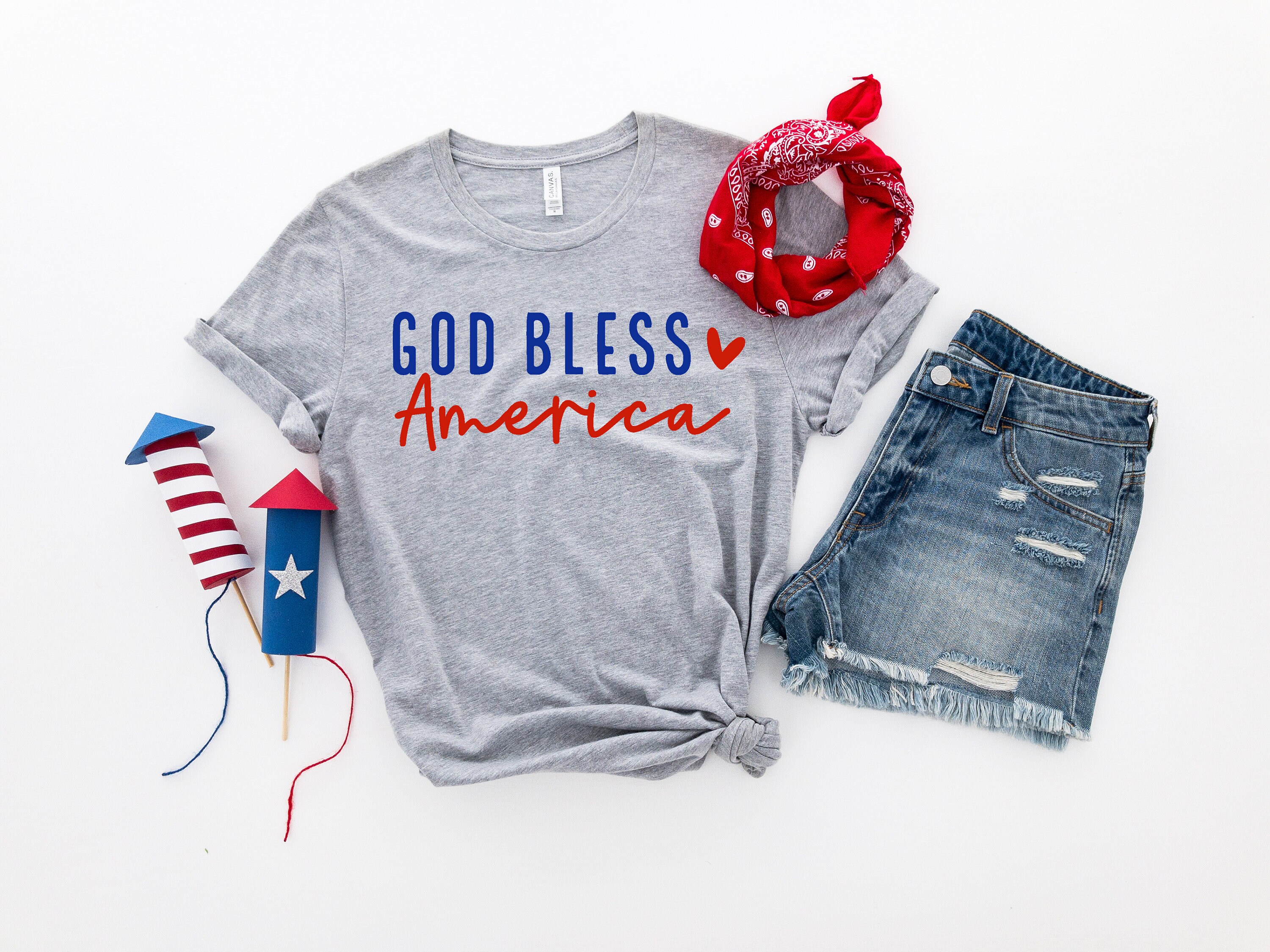 America 4th Of July Independence Day God Bless America Unisex T-Shirt