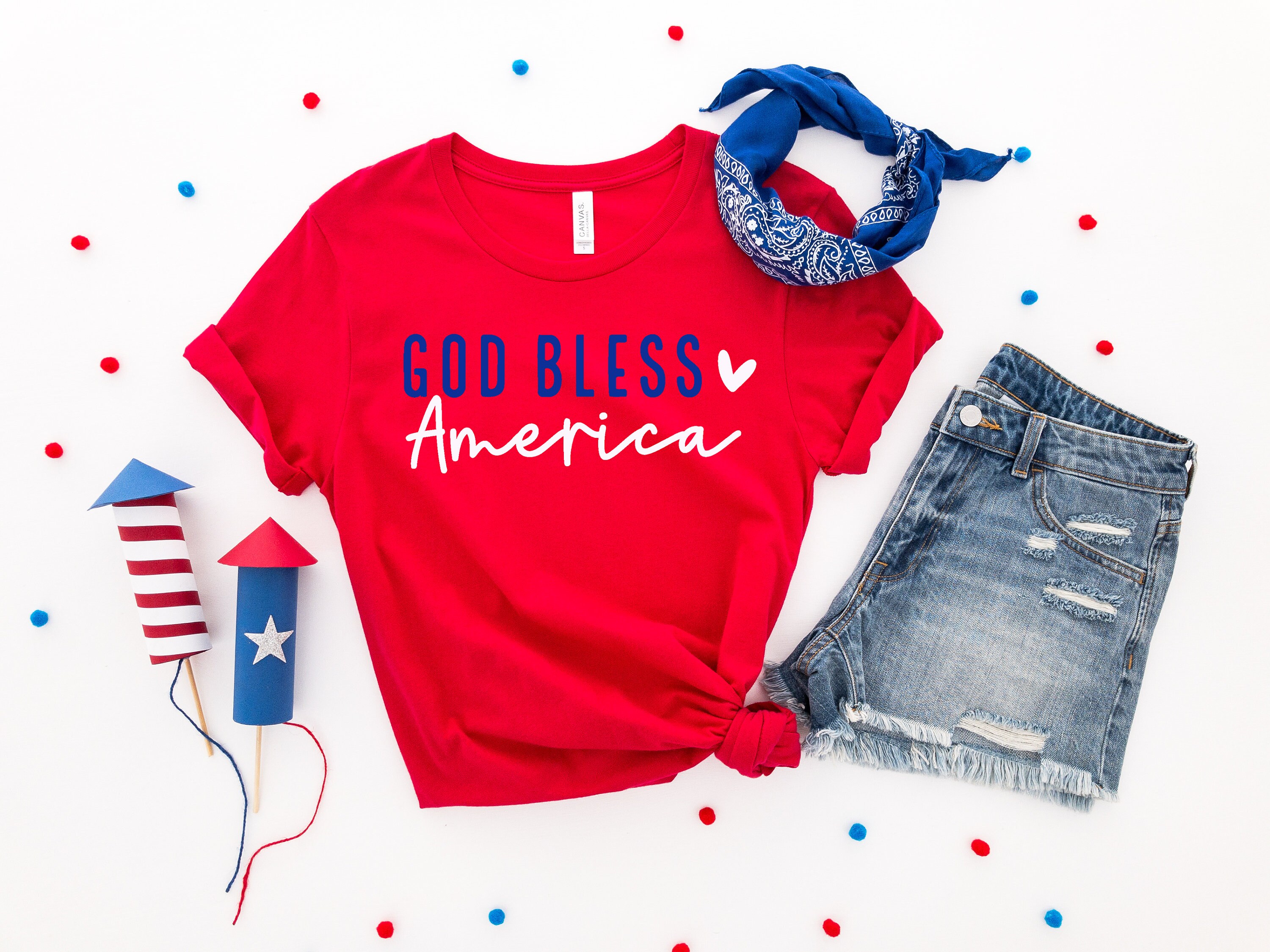 America 4th Of July Independence Day God Bless America Unisex T-Shirt