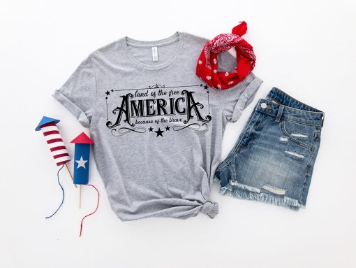 America The Land Of The Free Because Of The Brave Patriotic Independence Day Unisex T-Shirt