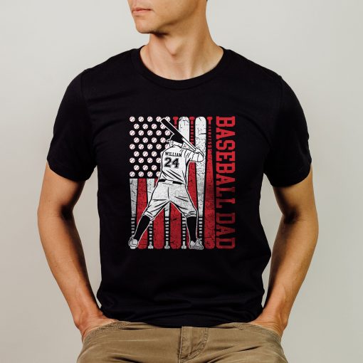 American Flag Baseball Daddy Fathers Day Unisex T-Shirt