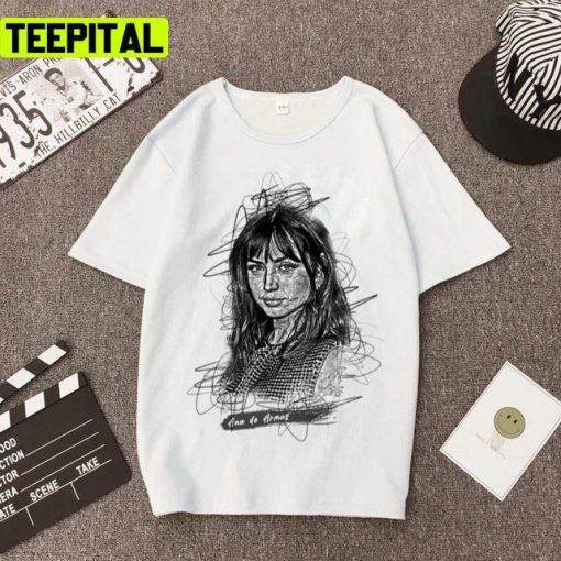 Ana De Armas Abstract Sketch Art Ana De Armas Unisex T-Shirt