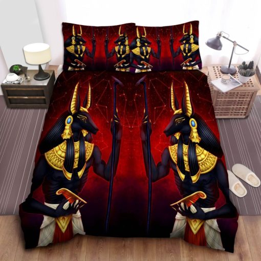 Ancient Egypt Anubis God Cotton Bedding Sets