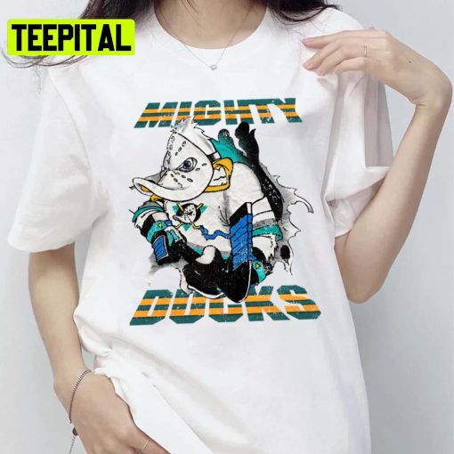 Angry Duck Retro The Mighty Ducks Ice Hockey Team Unisex T-Shirt