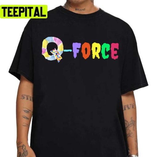 Animated Symbol Of Q Force Series Unisex T-Shirt