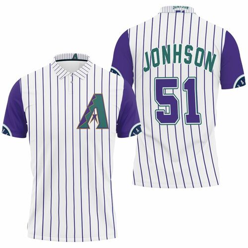 Arizona Diamondbacks Randy Johnson 51 2020 Mlb White Purple Jersey