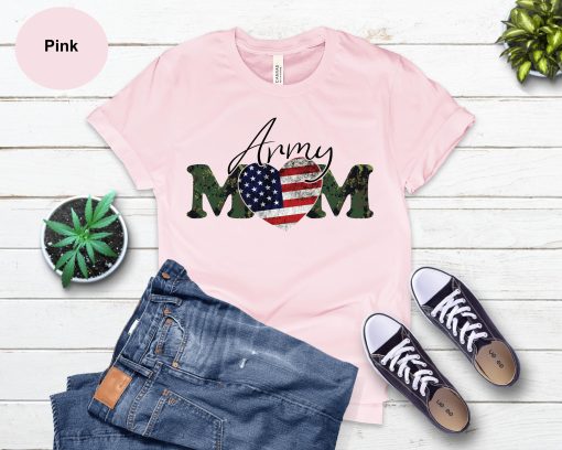 Army Mom 4th Of July Memorial Day Independence Usa Flag Unisex T-Shirt