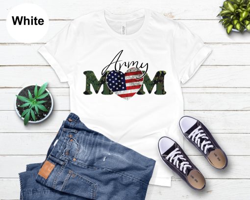 Army Mom 4th Of July Memorial Day Independence Usa Flag Unisex T-Shirt