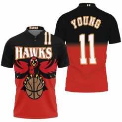 Atlanta Hawks Trae Young 11 Black And Red Jersey Inspired Style Polo Shirt Model A31169 All Over Print Shirt 3d T-shirt