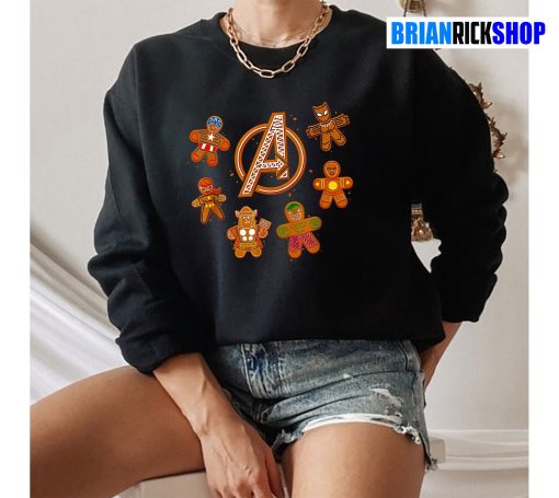 Avengers Christmas Marvel Gingerbread Cookie Unisex Sweatshirt