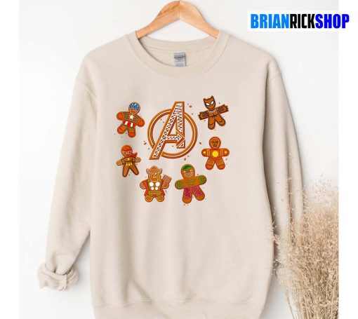 Avengers Christmas Marvel Gingerbread Cookie Unisex Sweatshirt