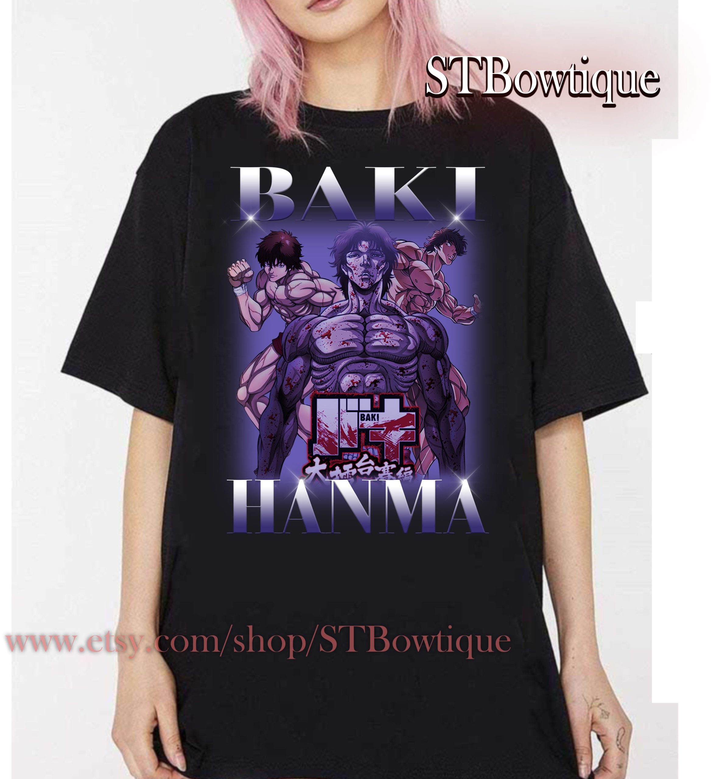 Bakii The Grrappler Anime Hanmma Manga Yujiro Unisex T-Shirt