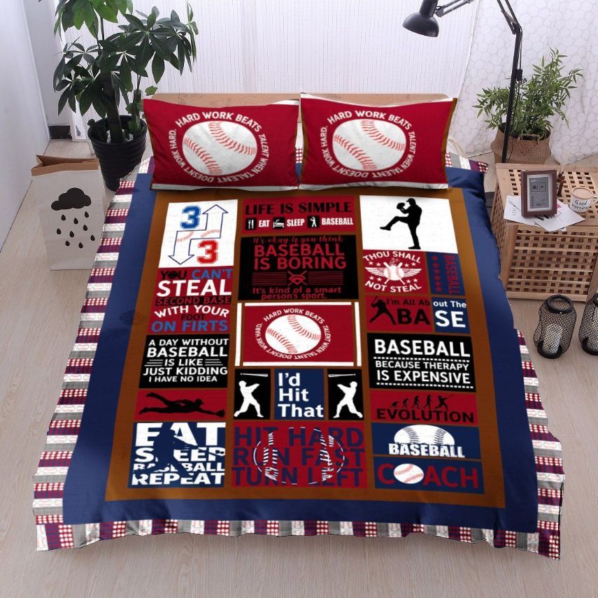 Baseball Because Therapy Is Expensive Cotton Bedding Sets