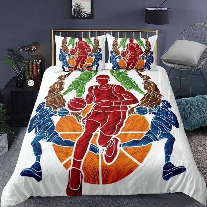Basketball Colorful Players Cotton Bedding Sets
