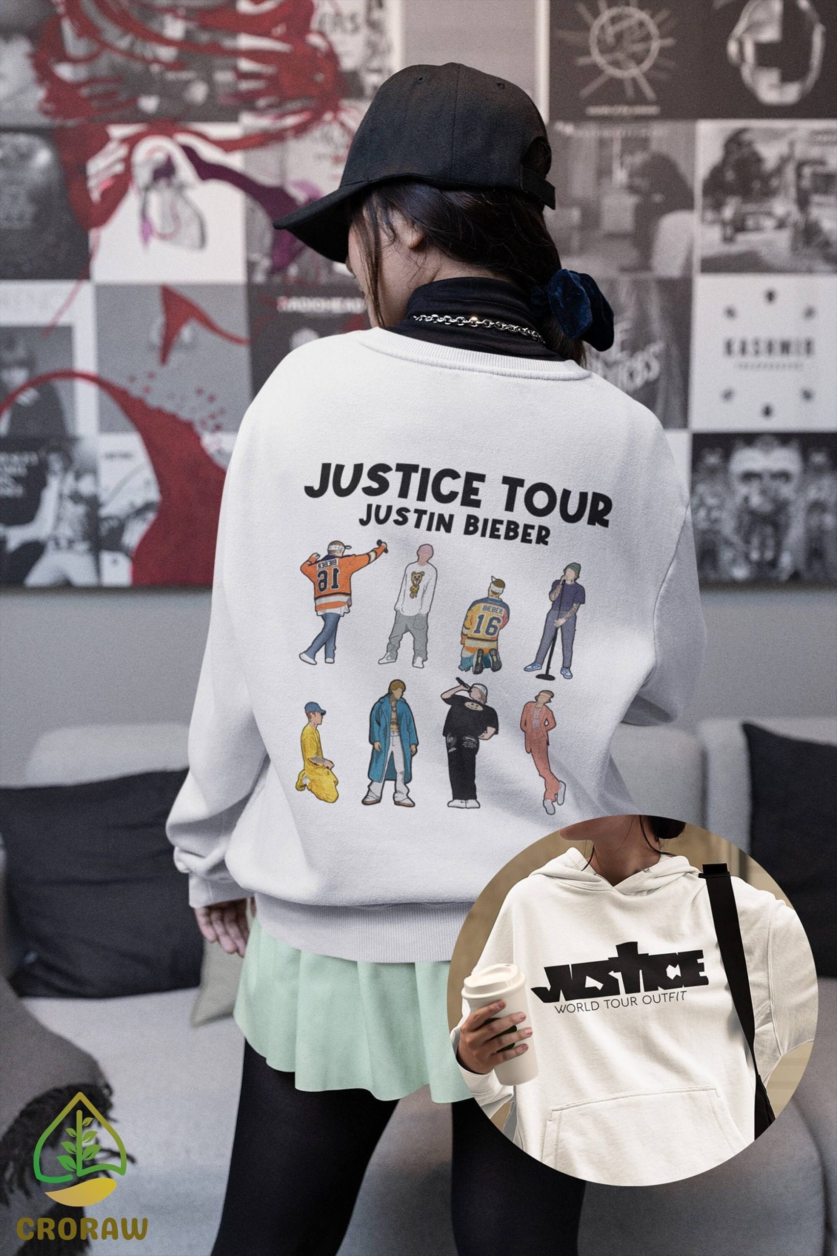 Bieber's Poses Justice World Tour 2022 Unisex T-Shirt