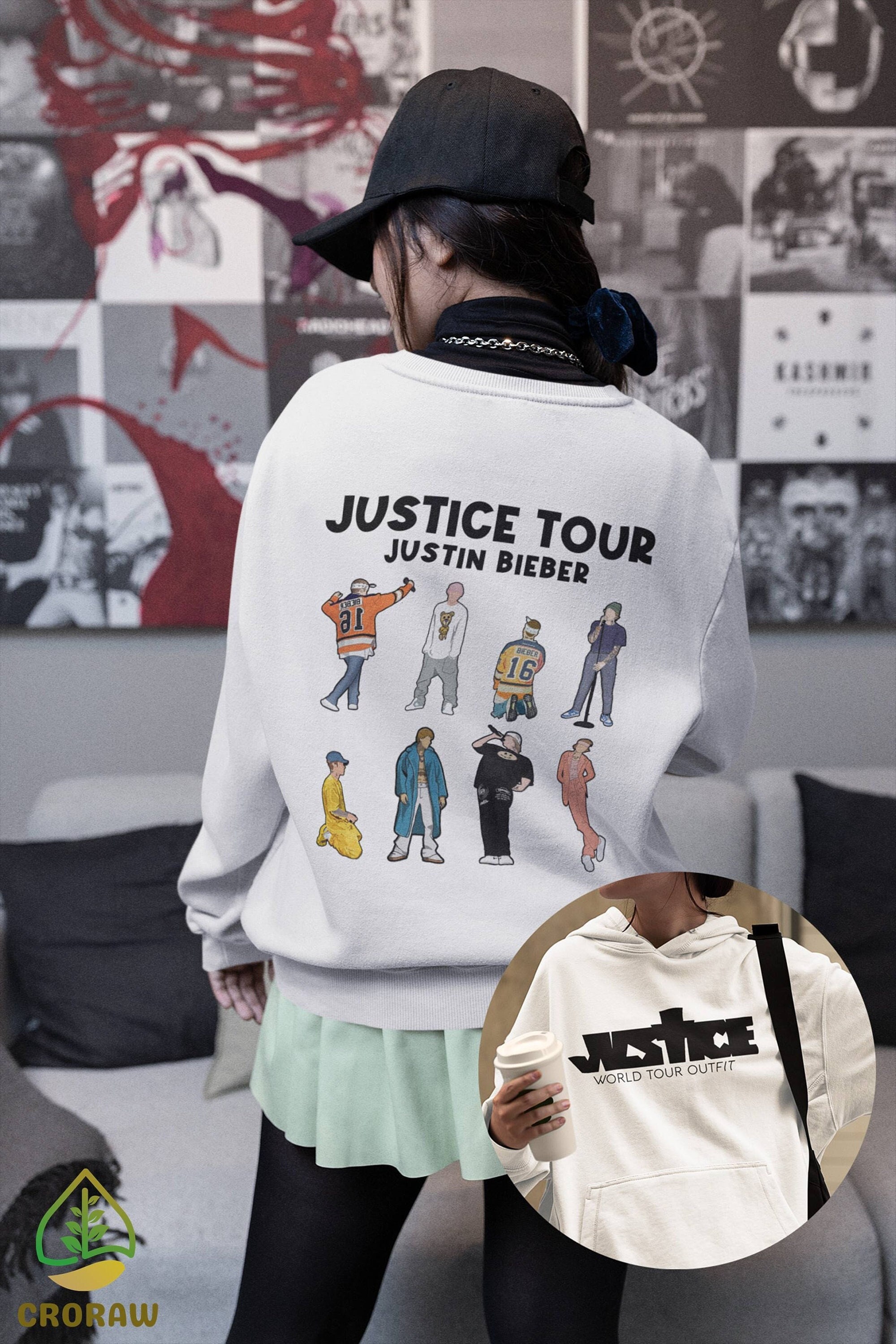 Bieber’s Poses Justice World Tour 2022 Unisex T-Shirt