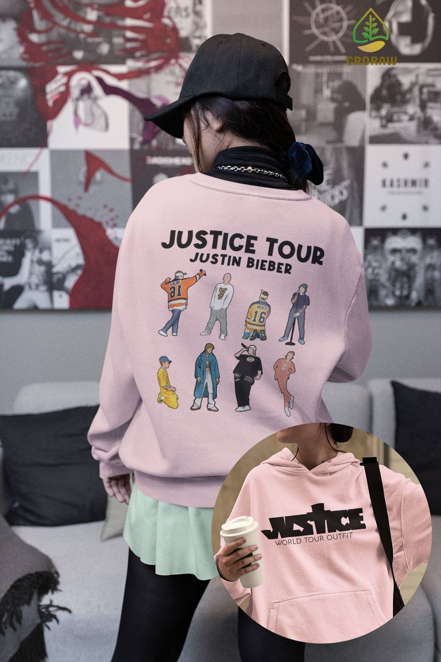 Bieber's Poses Justice World Tour 2022 Unisex T-Shirt
