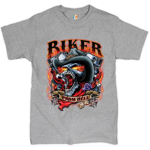 Biker From Hell Ride Or Die Skeleton Outlaw Route 66 Unisex T-Shirt