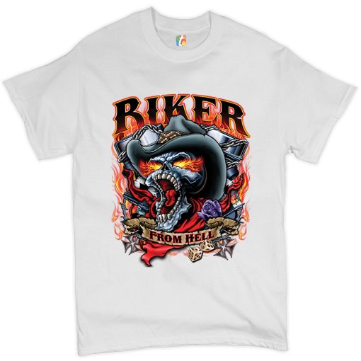 Biker From Hell Ride Or Die Skeleton Outlaw Route 66 Unisex T-Shirt